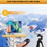 Phone Tripod for iPhone 55inch/140cm, Extendable Mobile Phone Tripod Stand, Portable Camera Tripod Stand for filming with Wireless Remote Shutter and Holder Mount, Black Image 6