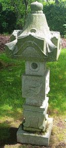 Pair of garden granite pedestals