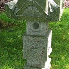 Pair of garden granite pedestals