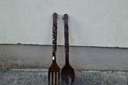 60cm cutlery decor in wood postage possible