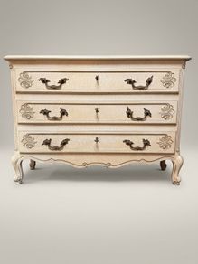 Stunning 20th C. French Commode with Crackle Finish Patina