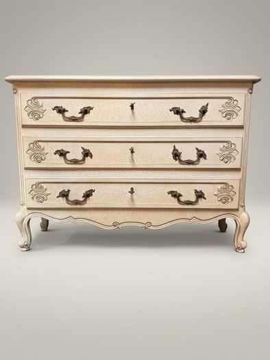 Stunning 20th C. French Commode with Crackle Finish Patina