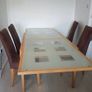 Extendable wooden table with cristal surface Image 3