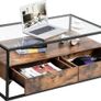 New Industrial Design Tempered Glass Coffee Table - FREE P&P Image 5