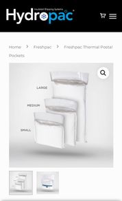 1000 Hydropac - Freshpac Insulated Chilling Envelopes - Food Delivery!