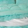 Luxury Fuzzy Duvet Cover Set Double Size Fluffy Comforter Cover Set for Double Bed Shaggy and Plush Soft Bedding Duvet Covers (Aqua Ombre,Double) Image 4