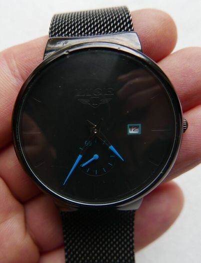LIGE Mens Quartz Watch slim Stainless steel waterproof Luxury Wristwatch