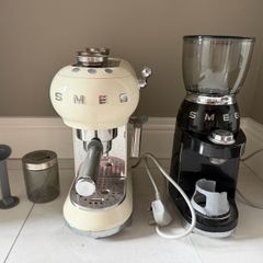 Smeg coffee machine and grinder