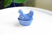 Vintage Ceramic Hen on Nest - salt and pepper