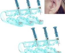 NEW SALE | 6pcs disposable Safety Ear Piercing Gun Unit Tool with Asepsis Pierce Kit Blue for Piercing kit Piercing Supplies with Ear Stud