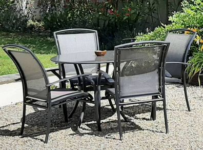 Granite Patio table & 4x chairs