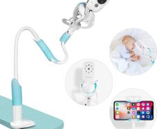 Baby Monitor Holder Universal Baby Camera Holder Baby Monitor Camera Mount Stand with Flexible Hose and Adjustable Clip and Fixed Straps