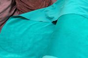 Teal velvet fabric 6m