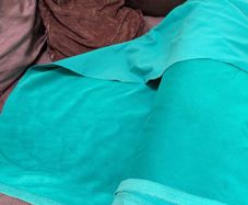 Teal velvet fabric 6m