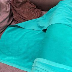 Teal velvet fabric 6m