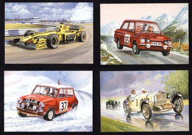 2001 Ireland Irish Motorsport  Commemorative Stamps Maximum Cards Mint