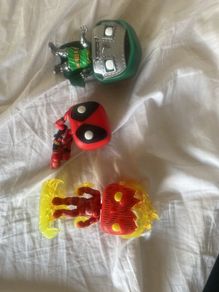 Loose Marvel Funko Pops - Dr. Doom, Deadpool and The Human Torch