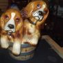 a vintag ornament off two  dogs Image 5