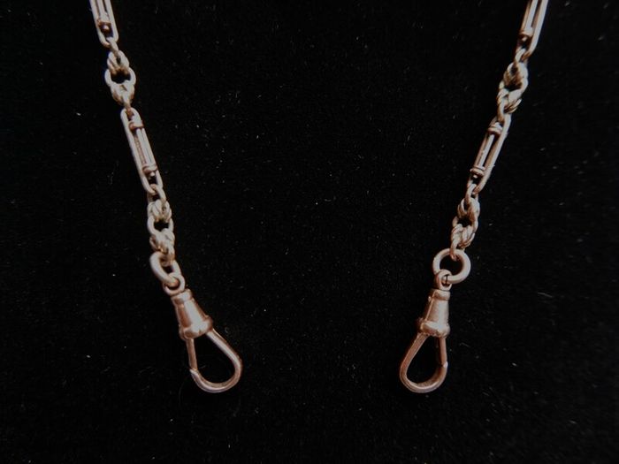 Victorian  heavy real 9 Carat Gold Albert or Necklace Chain with T-Bar length 20" - 24,3g