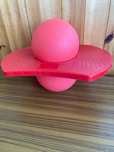 Pogo Ball with Base. (Red) Hopper & Bouncy ball.