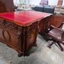 Thomas Chippendale Lions Head Carved Twin Pedestal Partner Desk Image 5