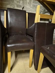 8 Dark Brown Kitchen chairs