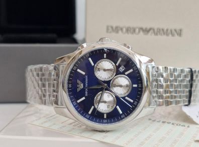 Emporio Armani 41mm Blue Dial Chronograph Watch AR11582
