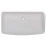 Bathroom Basin with Mixer Tap Ceramic Rectangular White Image 7