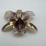 Vintage Purple Orchid Brooch - Circa 1950s Pin Badge Image 2