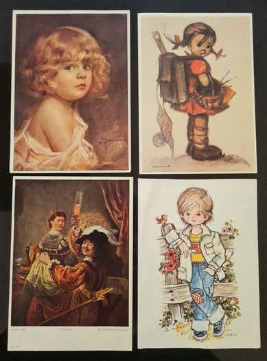 4 Postcard Lot