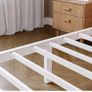 3FT Single Bed Frame with Storage Headboard, White Metal Platform Upholstered Bed frame USB Charging Station,Heavy Duty Metal Bed with LED Lights,Easy Assembly Image 8