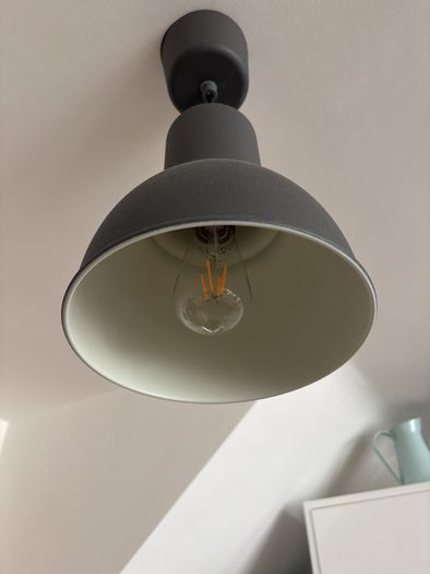 IKEA grey metal light fitting