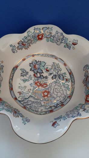 MASONS Ironstone "Topaz Blue" Petal Bowl