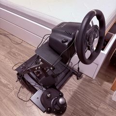 Logitech G920 Steering Wheel Pedals and Shifter with Vevor frame