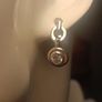 Rhodium Plated Sterling Silver Moissanite Drop Earrings Image 5