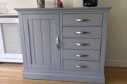 EZ Living Premium Sideboard / Wine Cabinet (Sleek Grey, Multi-functional)