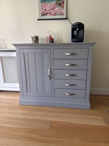 EZ Living Premium Sideboard / Wine Cabinet (Sleek Grey, Multi-functional)