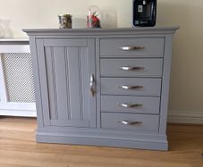 EZ Living Premium Sideboard / Wine Cabinet (Sleek Grey, Multi-functional)