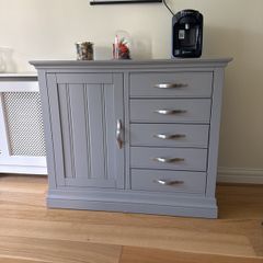 EZ Living Premium Sideboard / Wine Cabinet (Sleek Grey, Multi-functional)