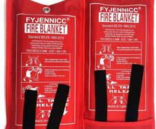 Fiberglass Fire Blanket with Flame retardant cotton tapes, 39.3x39.3 Inches, 2Pack (FREE POSTAGE)