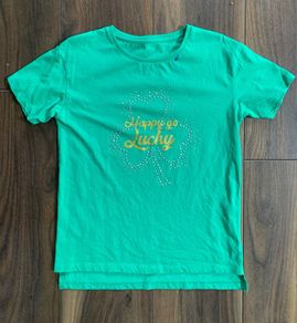 GirlsT-shirt 8-9yrs - Happy go Lucky - Go Green!