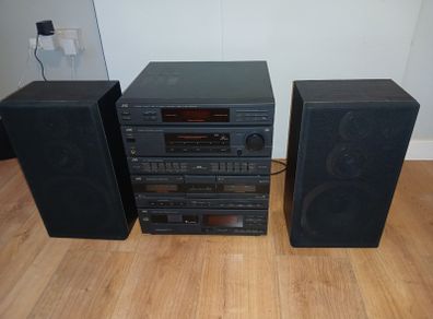 JVC CA-ME35LBK stereo with speakers -partially faulty!