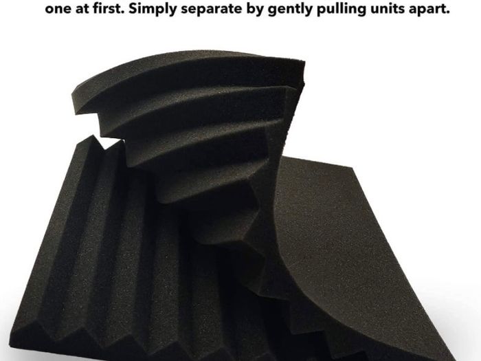 12 Pack Acoustic Foam Panels, 1" X 12" X 12" Studio Soundproof Wedge-shaped Fireproof Soundproof Liner Acoustic Treatment Foam (FREE POSTAGE)