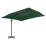 Cantilever Umbrella with Aluminium Pole 400x300 cm Green Image 4