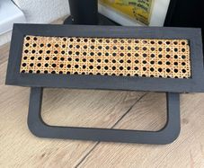 Black rattan shelf