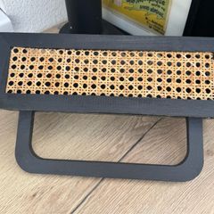 Black rattan shelf