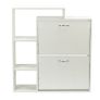 White Shoe Storage Cabinet with Shelves Image 6