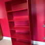 Pink / Burgundy Wooden Shelving Unit Image 3
