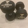 Dumbbell Pair 22.5kg Round Rubber Image 2