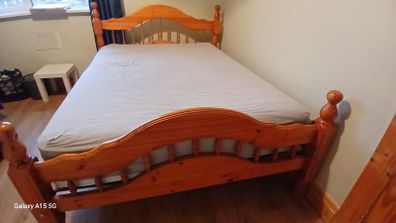 Double bed for sale (solid pine)